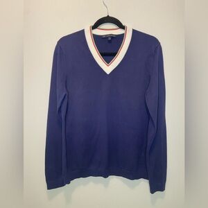 Brooks Brothers V-Neck Sweater in Deep Purple